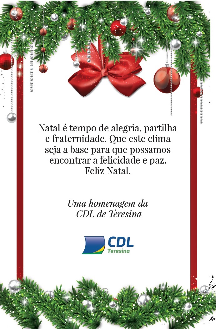 CDL deseja um Feliz Natal e Próspero Ano Novo